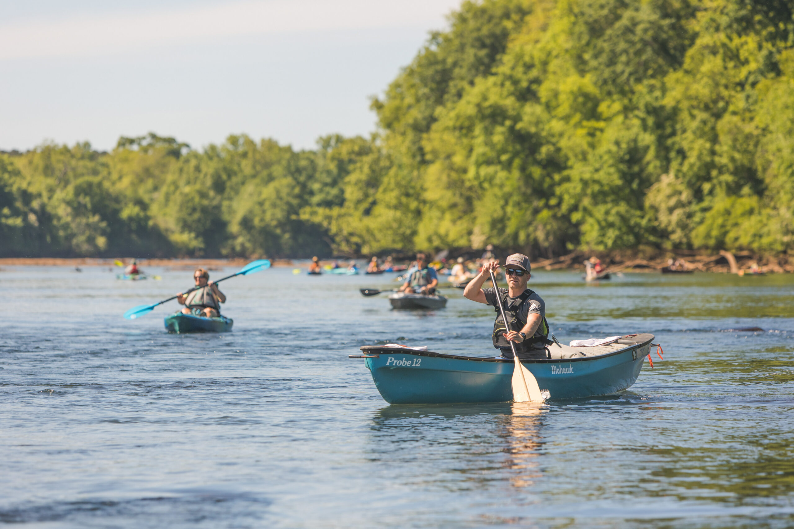 Paddlers on the Chattahoochee River